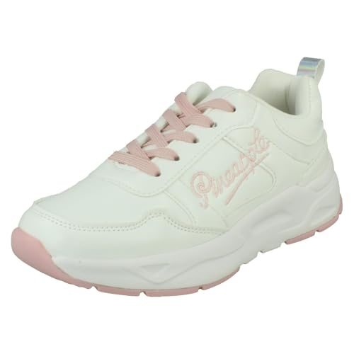 Pineapple H2R716 Mädchen-Sneaker, bequem, Memory-Schaum, Schnürschuh, weiß, 38/38.5 EU von Spot On