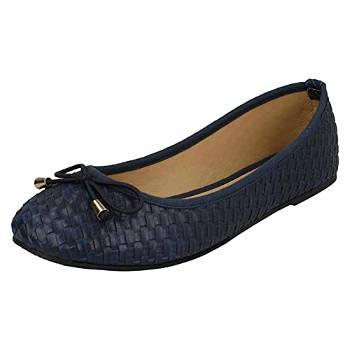 Spot On Damen Ballerinas mit gewebtem Design., - navy - Größe: 40 EU von Spot On