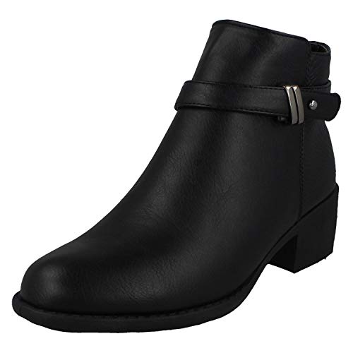 Spot On Damen Stiefeletten mit mittlerem Absatz, Schwarz - Schwarz - Größe: 38 EU von Spot on