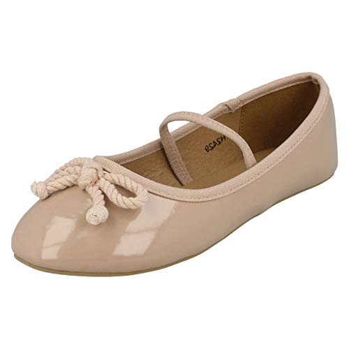 Spot On Elastische Ballerinas für Mädchen, Nude Beige, 27 EU von Spot on