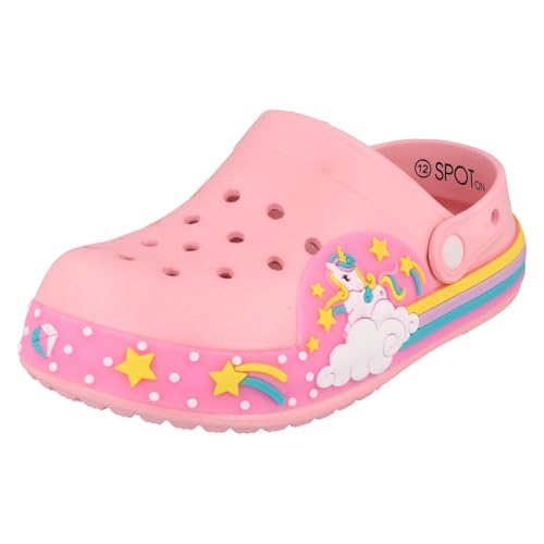 Spot On Mädchen Clogs mit Einhorn Design und Lichtern H2R695, rose, 27 EU von Spot On