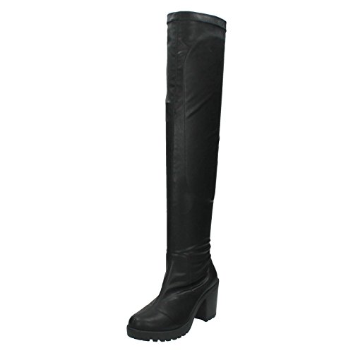 Damen Spot On Boots Style – F50487, Schwarz Synthetik, 37 EU von Spot on