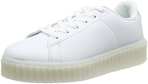 Spot On Damen Sneakers Sneakers F80189, Weiß, Gr. 37 (Herstellergröße: 4) von Spot on