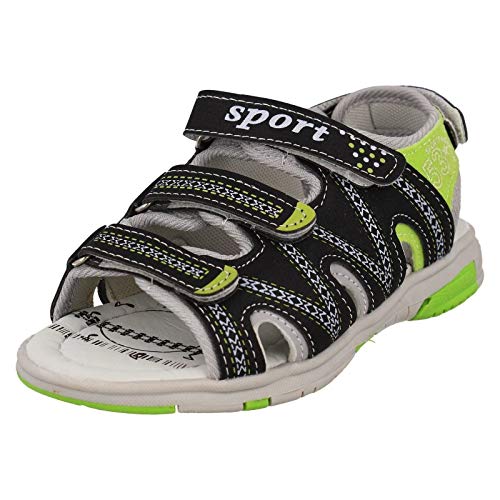 Spot On Jungen Sandalen ZP6073, Schwarz - Schwarz - Größe: 35 EU von Spot on