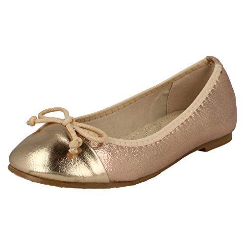 Spot On Mädchen Schleife Detaillierte Ballerina Schuhe, - Rotgold - Größe: 32 EU von Spot on