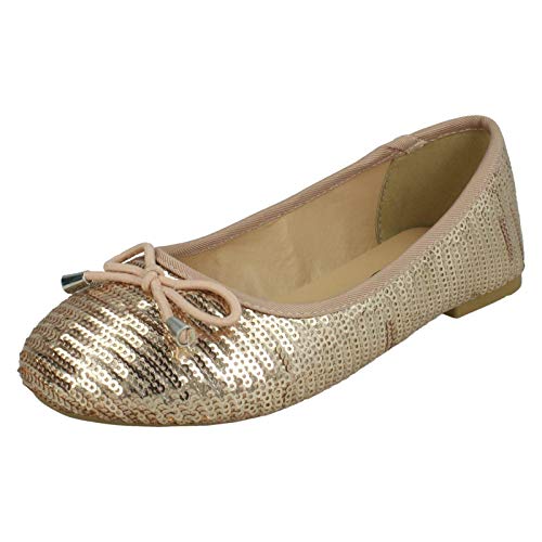 Spot On Pailletten-Ballerinas für Mädchen, - Rotgold - Größe: 32 EU von Spot on