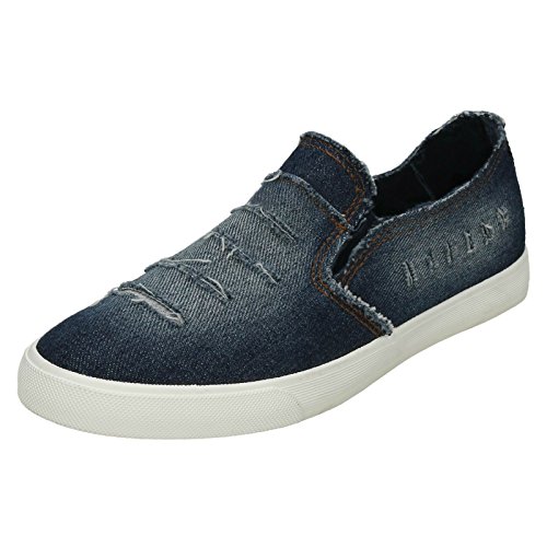 Spot on Damen Abrieb Denim Slip On Schuhe (40 EU) (Dunkelblau) von Spot on