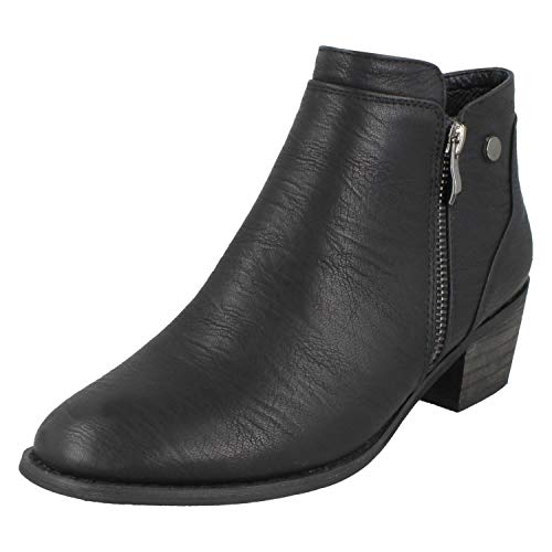 Spot on Damen Stiefeletten mit mittlerem Absatz, Schwarz - Schwarz - Größe: 41 EU von Spot on