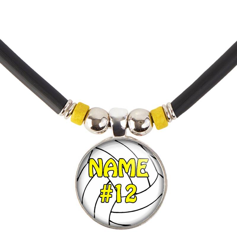 Personalisierte Beachvolleyball-Halskette Mit Ihrem Namen Und Ihrer Nummer Perfektes Geschenk von SpotLightJewels