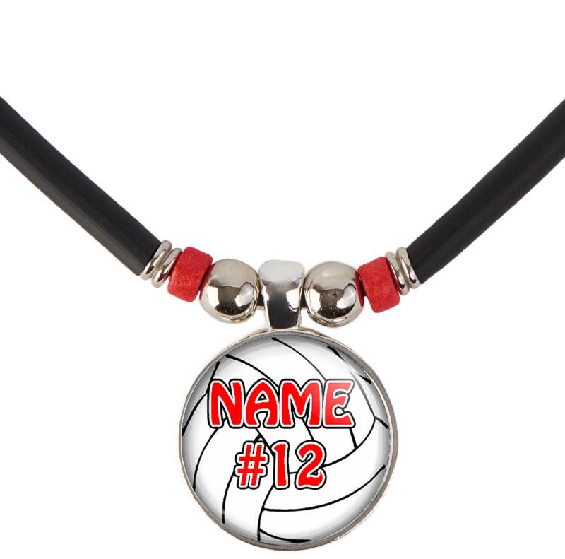 Personalisierte Beachvolleyball-Halskette Mit Ihrem Namen Und Ihrer Nummer Perfektes Geschenk von SpotLightJewels