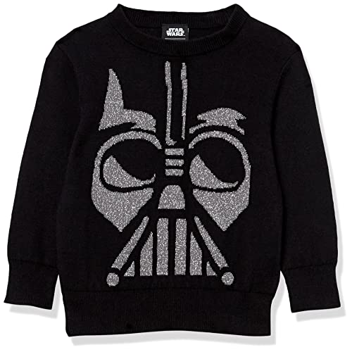 Amazon Essentials Disney | Marvel | Star Wars Jungen Pullover mit Rundhalsausschnitt (Früher Spotted Zebra), Star Wars Vader, 9 Jahre von Amazon Essentials