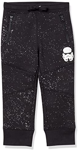 Amazon Essentials Disney | Marvel | Star Wars Jungen Fleece-Jogginghose mit Reißverschlusstasche (Früher Spotted Zebra), Star Wars Space, 6-7 Jahre von Amazon Essentials