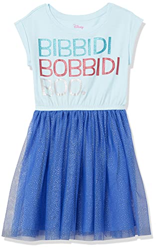 Amazon Essentials Disney | Marvel | Star Wars | Frozen | Princess Mädchen Kurzärmlige Tutu-Strickkleider (zuvor Spotted Zebra), Princess Bibbidi, 5 Jahre von Amazon Essentials