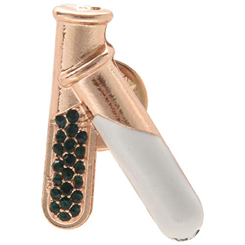 Spourita Reagenz Glas Nadel Brosche Mit Kristall Wissenschaft Chemie Glas Kolben Nadel Knopf Medizinischen Schmuck Geschenk Für Doktor Krankenschwester Student Grün von Spourita