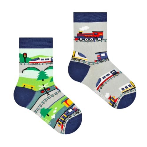 Spox Sox Casual Kindersocken - lustige, verrückte Socken für Kinder, Gr. 31-35, Zug Spox Sox Casual Kindersocken - lustige, verrückte Socken für Kinder, Gr. 31-35, Zug von Spox Sox