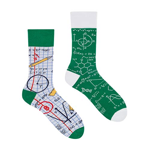 Spox Sox Casual Unisex für Damen und Herren – lustige, mehrfarbige, bunte, verrückte, unterschiedliche, gemusterte Socken für Individualisten, Gr. 40-43, in der Schule von Spox Sox