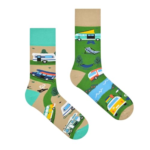 Spox Sox Casual Unisex - lustige, verrückte, bunte Socken für Damen und Herren, Gr. 36-39, Wohnmobil von Spox Sox