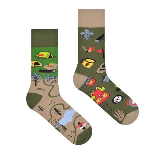 Spox Sox Casual Unisex - lustige, verrückte, bunte Socken für Damen und Herren, Gr. 44-46, Pfadfinder von Spox Sox