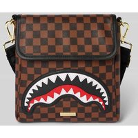 Sprayground Handtasche mit Schulterriemen Modell 'SAWTOOTH SHARKS IN PARIS' in Dunkelbraun, Größe 1 von Sprayground