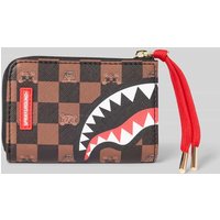 Sprayground Portemonnaie mit Label-Badge Modell 'Peeking Character' in Hellbraun, Größe 1 von Sprayground
