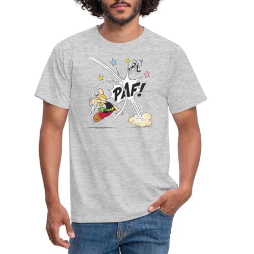 Spreadshirt Asterix & Obelix Faustschlag Von Asterix Männer T-Shirt, L, Grau meliert von Spreadshirt