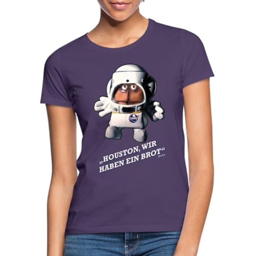 Spreadshirt Bernd Das Brot Houston Wir haben EIN Brot Spruch Frauen T-Shirt, S, Dunkellila von Spreadshirt