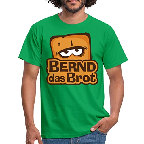 Spreadshirt Bernd Das Brot Logo Männer T-Shirt, L, Kelly Green von Spreadshirt