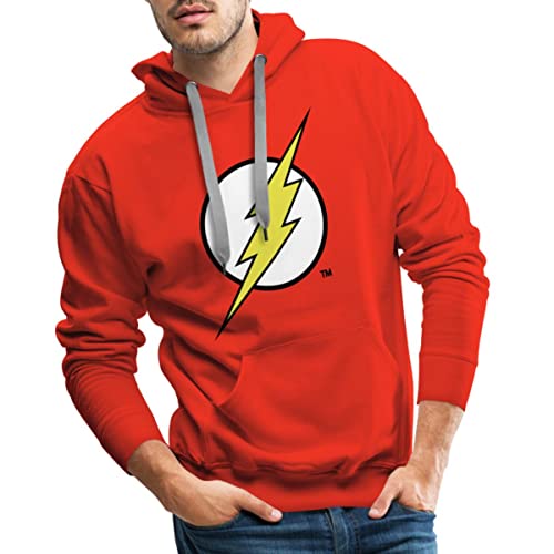 Spreadshirt DC Comics Justice League The Flash Logo Männer Premium Hoodie, S, Rot von Spreadshirt