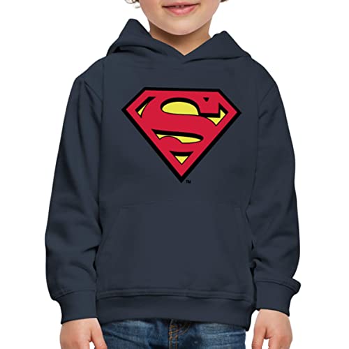Spreadshirt DC Comics Superman Logo Original Kinder Premium Hoodie, 122/128 (7-8 Jahre), Navy von Spreadshirt