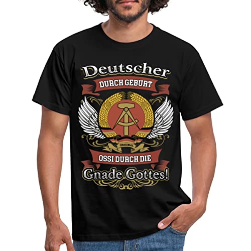 Spreadshirt Deutscher Durch Geburt Ossi Durch Männer T-Shirt, XL, Schwarz von Spreadshirt