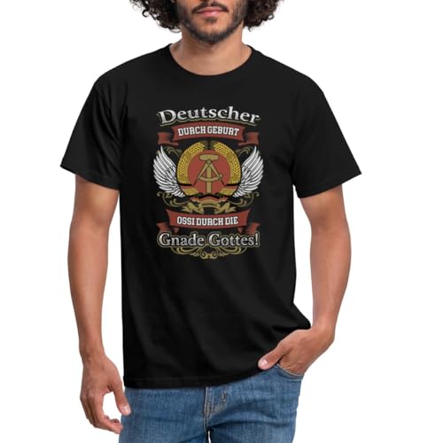 Spreadshirt Deutscher Durch Geburt Ossi Durch Männer T-Shirt, XL, Schwarz von Spreadshirt