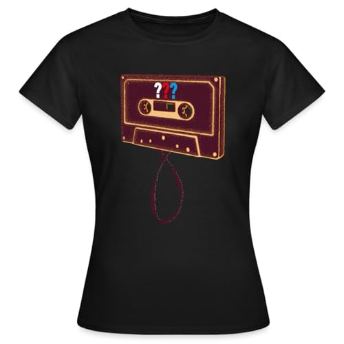 Spreadshirt Die DREI Fragezeichen Kassette Frauen T-Shirt, XXL, Schwarz von Spreadshirt