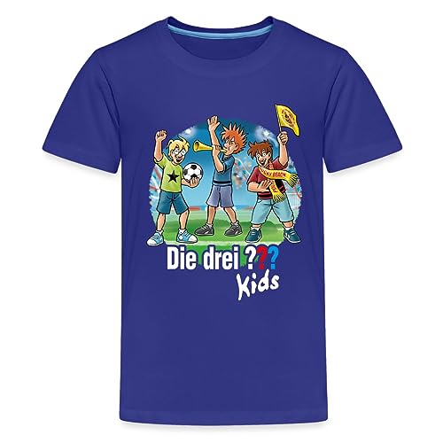 Spreadshirt Die DREI Fragezeichen Kids Detektive Spürnasen Team Teenager Premium T-Shirt, 146/152 (10 Jahre), Königsblau von Spreadshirt