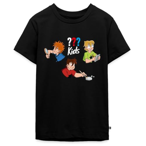 Spreadshirt Die DREI Fragezeichen Kids Detektive Teenager Premium T-Shirt, 158/164 (12 Jahre), Schwarz von Spreadshirt