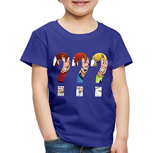 Spreadshirt Die DREI Fragezeichen Kids Silhouetten Kinder Premium T-Shirt, 122/128 (6 Jahre), Königsblau von Spreadshirt