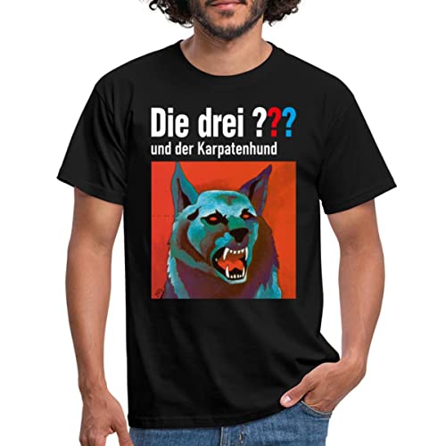 Spreadshirt Die DREI Fragezeichen Und Der Karpatenhund Männer T-Shirt, XL, Schwarz von Spreadshirt