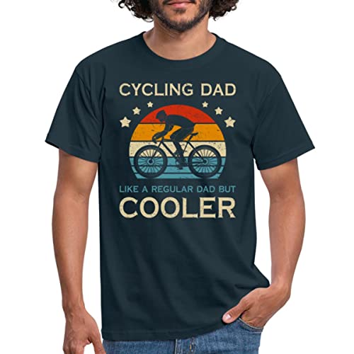 Spreadshirt Fahrrad Papa Cycling Dad Sport Männer T-Shirt, M, Navy von Spreadshirt