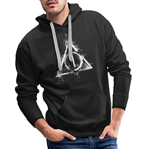 Spreadshirt Harry Potter Teil 7 Symbol Männer Premium Hoodie, M, Schwarz von Spreadshirt