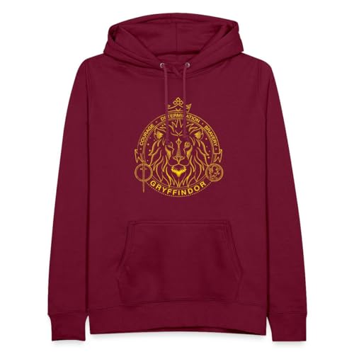 Spreadshirt Harry Potter Gryffindor Wappen Löwe Frauen Hoodie, M, Bordeaux von Spreadshirt