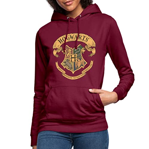 Spreadshirt Harry Potter Hogwarts Schule Für Hexerei und Zauberei Wappen Frauen Hoodie, S, Bordeaux von Spreadshirt