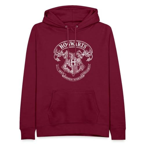Spreadshirt Harry Potter Hogwarts Wappen Zeichnung Frauen Hoodie, L, Bordeaux von Spreadshirt