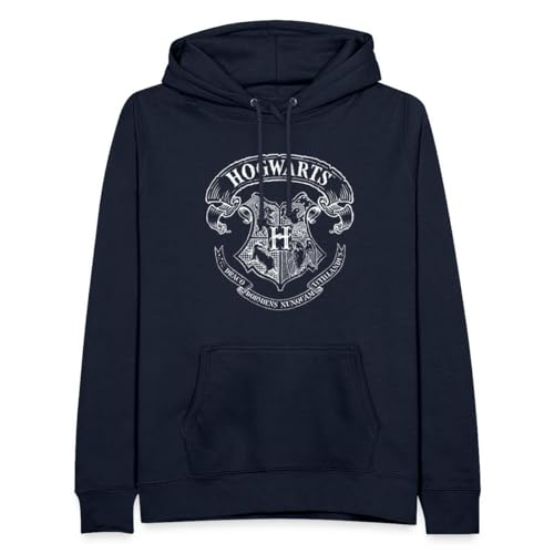 Spreadshirt Harry Potter Hogwarts Wappen Zeichnung Frauen Hoodie, M, Navy von Spreadshirt