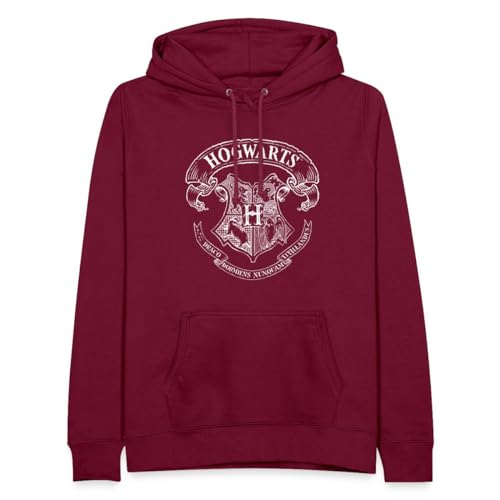 Spreadshirt Harry Potter Hogwarts Wappen Zeichnung Frauen Hoodie, XL, Bordeaux von Spreadshirt