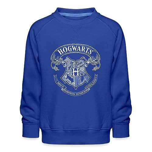 Spreadshirt Harry Potter Hogwarts Wappen Zeichnung Kinder Premium Pullover, 134/146 (9-11 Jahre), Royalblau von Spreadshirt