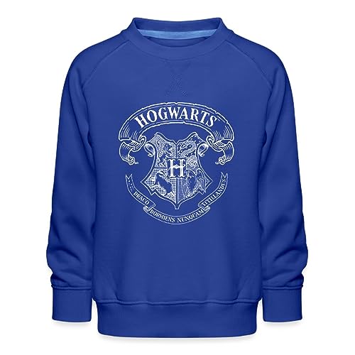 Spreadshirt Harry Potter Hogwarts Wappen Zeichnung Kinder Premium Pullover, 152/164 (12-14 Jahre), Royalblau von Spreadshirt