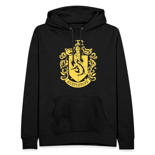 Spreadshirt Harry Potter Hufflepuff Wappen Frauen Hoodie, L, Schwarz von Spreadshirt