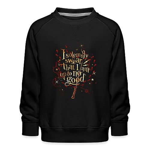 Spreadshirt Harry Potter I Solemnly Swear Spruch Kinder Premium Pullover, 152/164 (12-14 Jahre), Schwarz von Spreadshirt