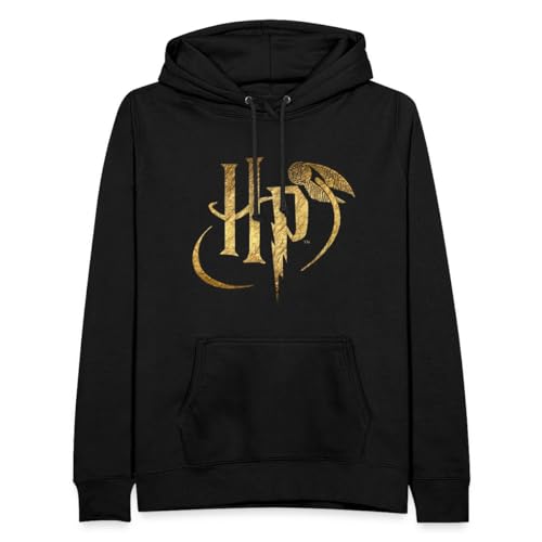 Spreadshirt Harry Potter Logo HP Frauen Hoodie, S, Schwarz von Spreadshirt