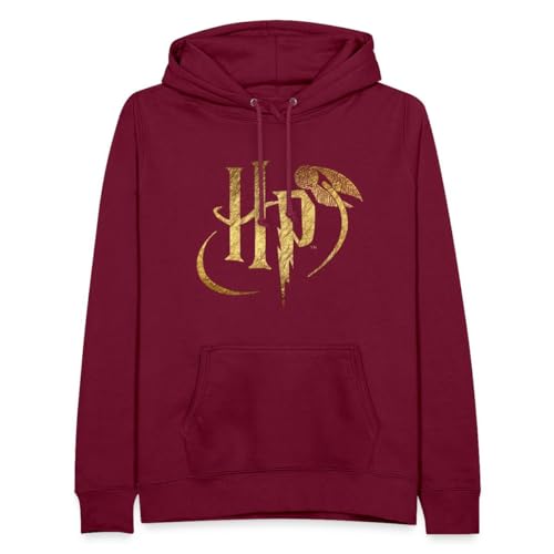 Spreadshirt Harry Potter Logo HP Frauen Hoodie, L, Bordeaux von Spreadshirt