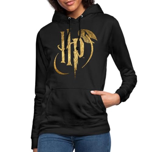 Spreadshirt Harry Potter HP Logo Frauen Hoodie, M, Schwarz von Spreadshirt